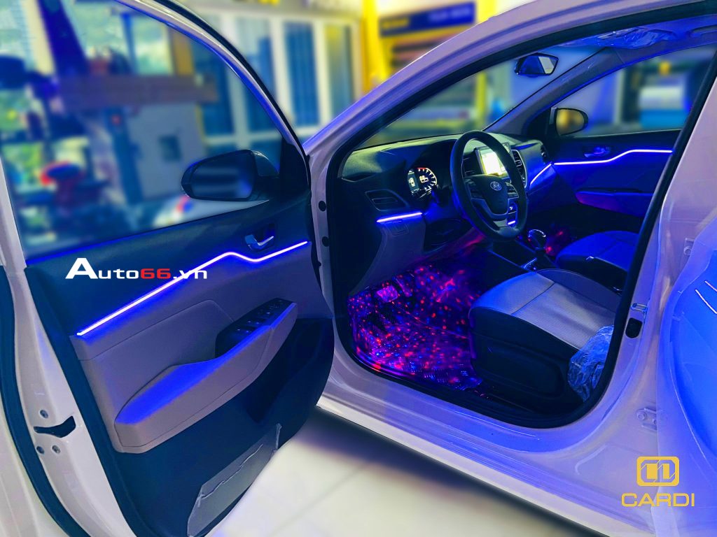 LED nội thất Hyundai Accent V2 màu xanh