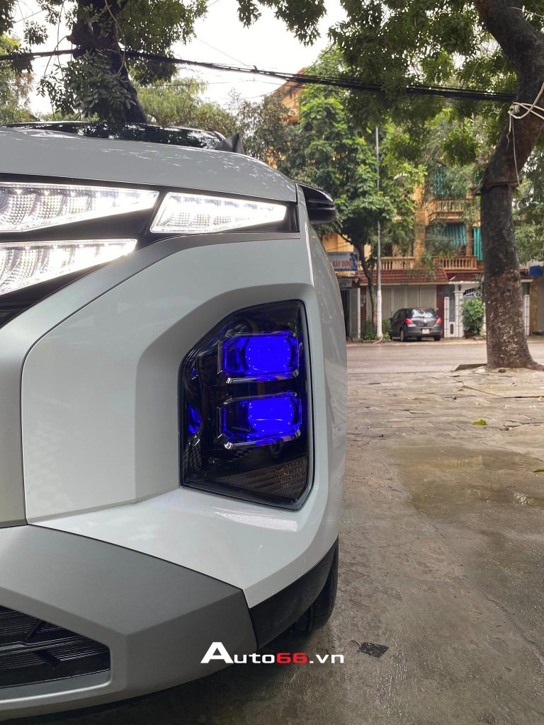 Độ đèn Hyundai Creta Cấu hình 4 Bi LED X-Light V20 New + Bi LASER X-Light V20L 2023 tích hợp mắt quỷ xanh