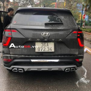 Ốp cản sau Hyundai Creta mẫu 2 sơn bạc