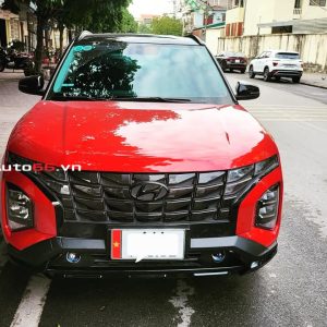 Ốp cản trước Hyundai Creta mẫu 2 sơn đen
