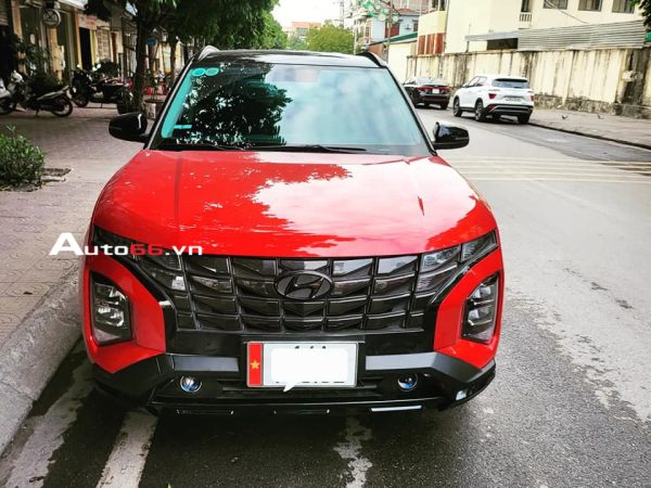 Ốp cản trước Hyundai Creta mẫu 2 sơn đen