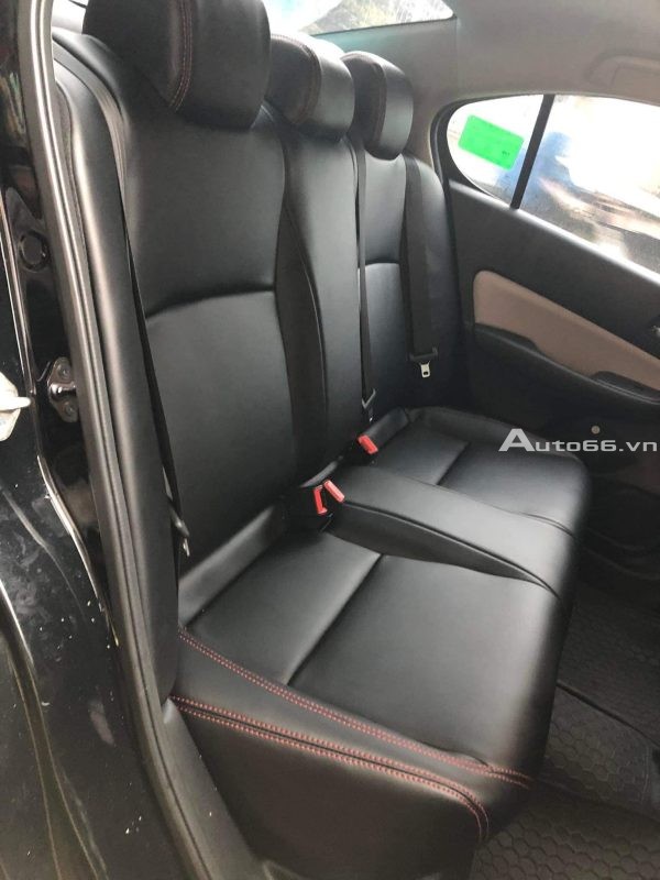 bọc ghế da xe ô tô Honda City mẫu đen đơn giản ghế sau