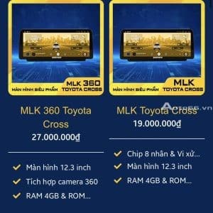 Màn hình ô tô Zestech Toyota Cross MLK 12.3 và 360