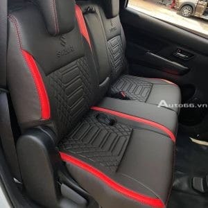 Bọc ghế da Nappa cao cấp cho ô tô XL7 mẫu đen phối đỏ