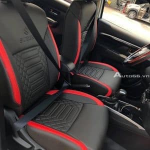 Bọc ghế da Nappa cao cấp cho ô tô XL7 mẫu đen phối đỏ