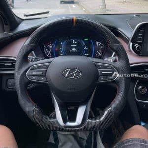 Hyundai Santafe độ vô lăng Carbon đen